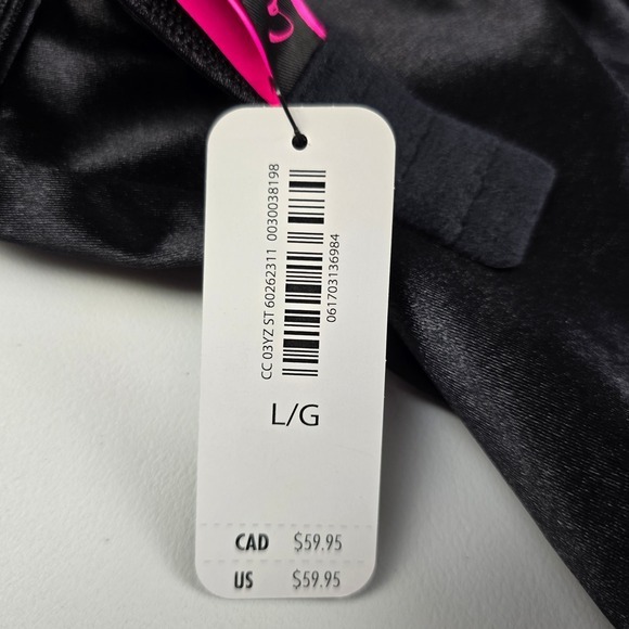 NWT La Senza Women's Satin Underwire Cutout Thong Bodysuit Teddy Black Large - Picture 9 of 14